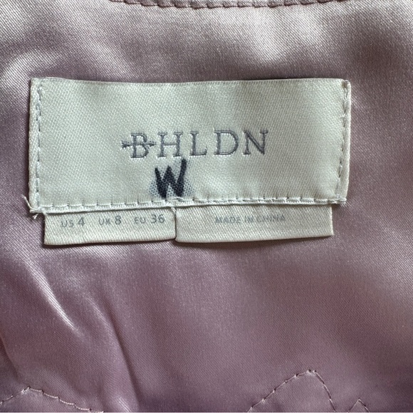 BHLDN Lace Maxi Dress Size 4 Purple Rose Gold Formal Dress Wedding Guest Elegant - Picture 5 of 15